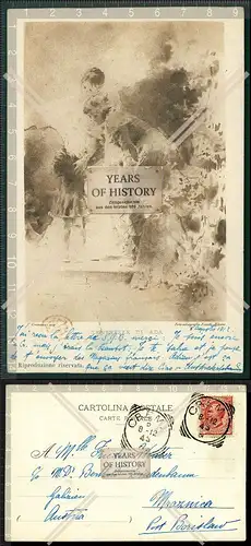 Orig. AK 82 Künstler AK A. Fusetti Gemälde gelaufen 1912 Stempel Briefmarke 
