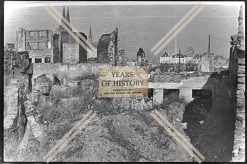 Foto Köln 1944-46 zerstört Trümmer Häuser Gebäude Blick auf Dom