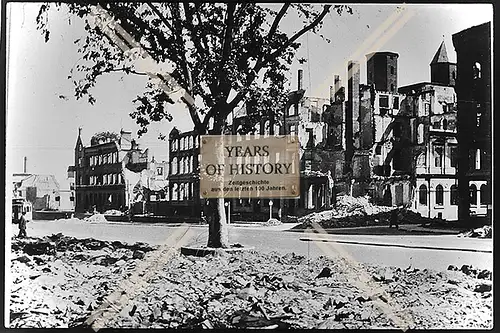 Foto Köln 1944-46 zerstört Häuser Gebäude Straßenbahn