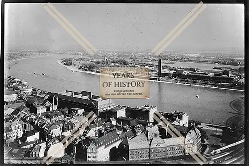 Foto Köln 1944-46 Luftbild Stadtansicht Rhein