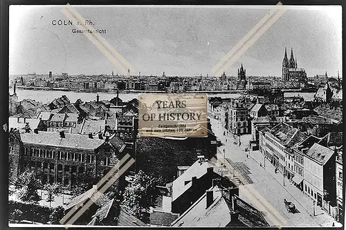 Foto Köln 1944-46 Luftbild Stadtansicht Dom