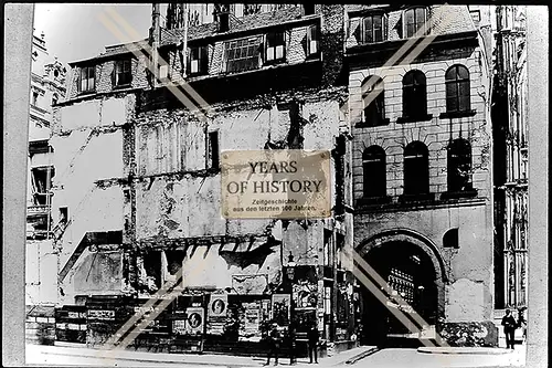 Foto Köln 1944-46 Haus Gebäude Torbogen Geschäft