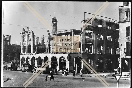 Foto Köln 1944-46 zerstört Haus Gebäude Fahrzeuge