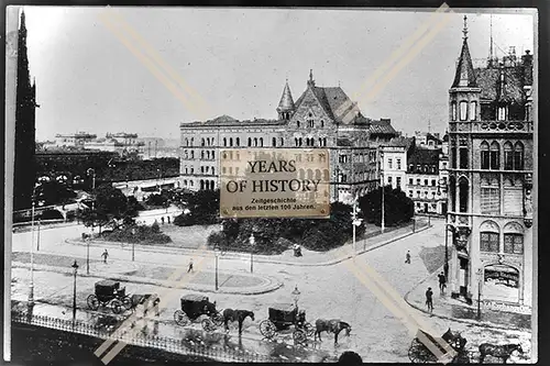 Foto Köln 1944-46 Platz vor Dom Bank Wechselstube Kutsche