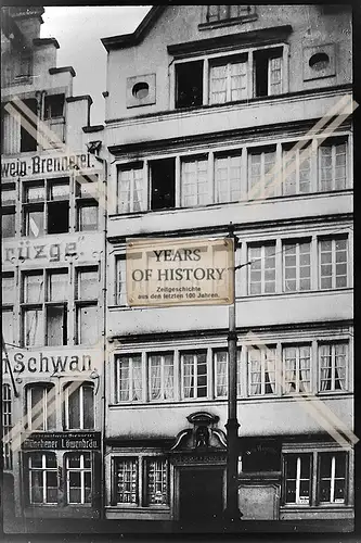 Foto Köln 1944-46 Brennerei Bar Restaurant Schwan Münchener Löwenbräu