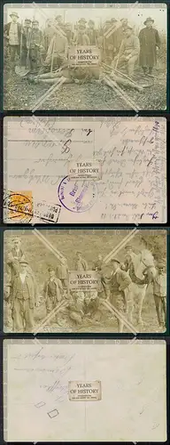 Orig. Foto AK 1.WK 1918 Soldaten im Felde junge Burschen Stempel geprüft