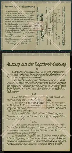 Orig. Begräbnis Karte Herne Holthausen Sodingen 1938 auf der Karte Erklärung