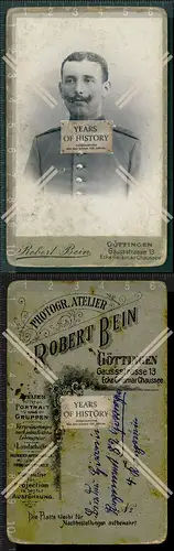 Orig. Foto CDV Portrait einheitliche Schulterklappe Soldat in Uniform Fotograf 