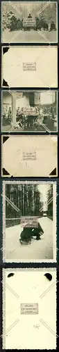 Orig. Foto 3x 1934 Kinder mit Schlitten Rodeln im Harz