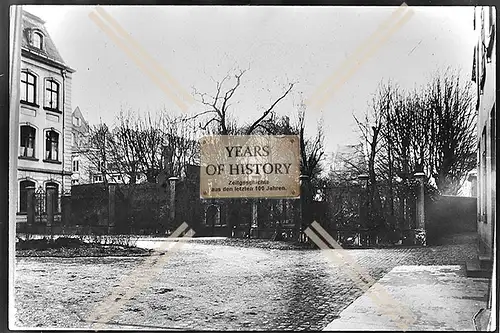 Foto Köln 1944-46 Haus Gebäude Hof Zaun Bäume