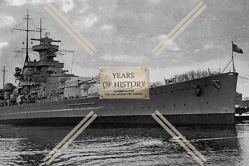 Foto Schlachtschiff Scharnhorst zwei Drillingstürme auf Vordeck