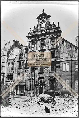 Foto Köln 1944-46 zerstört Haus Gebäude Trümmer schöne Fassade steht