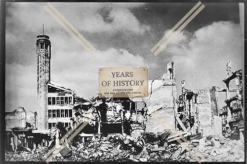 Foto Köln 1944-46 Haus Gebäude mit Turm zerstört Trümmer
