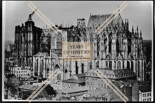 Foto Köln ca. 1870 Dom  Bauzustand