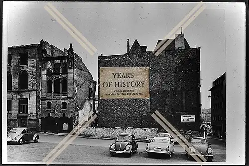 Foto Köln 1944-46 Weinhaus Brungs zerstört VW Käfer