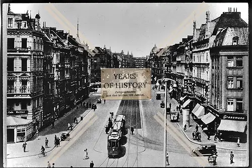 Foto Köln 1944-46 Grassmann Cafe Welter Straße Schienen Geschäfte Straßenba