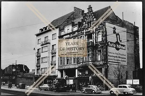 Foto Köln 1944-46 Foto Hähnel Kameras Kino Projektion Straße Geschäft