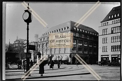 Foto Köln 1944-46 Gustav Cords Kaufhaus Haltestelle Schienen