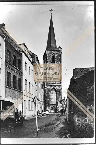 Foto Köln 1944-46 Turm Kirchturm Straße Gebäude