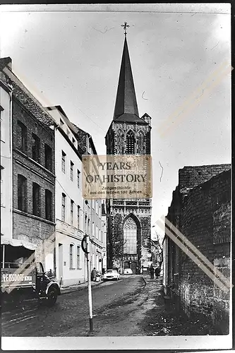 Foto Köln 1944-46 Turm Kirchturm Straße Gebäude 