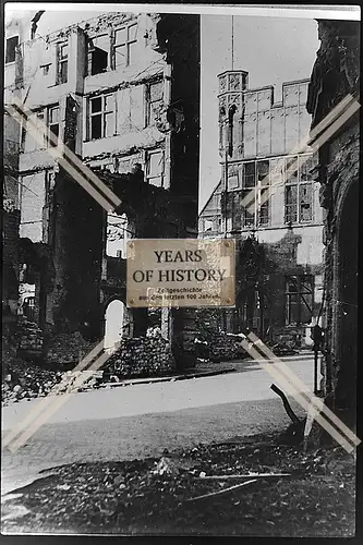 Foto Köln 1944-46 zerstört Trümmer Haus Gebäude Martinstraße? Ecke Gürzenich