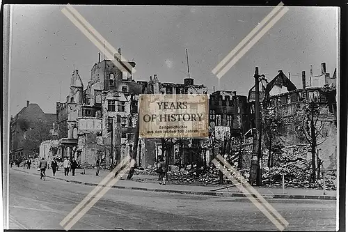 Foto Köln 1944-46 zerstört Trümmer Haus Gebäude Straße