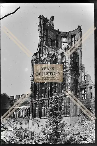 Foto Köln 1944-46 zerstört Trümmer Haus Gebäude Grundmauern Stehen
