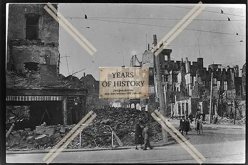 Foto Köln 1944-46 zerstört Häuser Gebäude Straße Trümmer