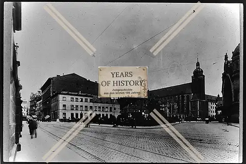 Foto Köln 1944-46 Straße Schienen Häuser Gebäude Kutsche Pferde