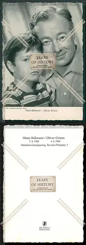 Autogramm Heinz Rühmann u. Oliver Grimm Unser Lied (La Le Lu)