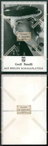 Autogramm Gretl Perelli auf Philips Schallplatten