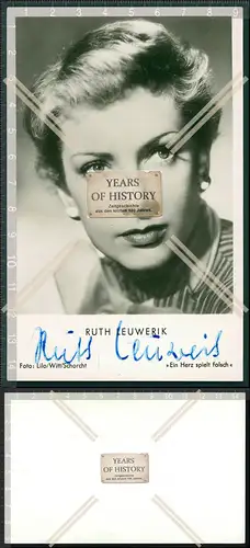 Autogramm Ruth Leuwerik war eine deutsche Schauspielerin. Sie war einer der gro
