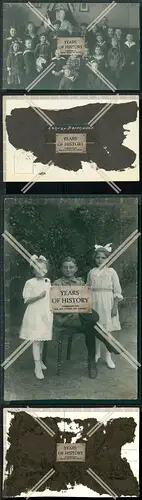 Orig. Foto 2x Rehburg Loccum Kinder 1916 mit Lehrer Berthllor