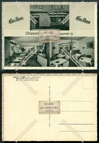 Orig. AK Düsseldorf Delfter Stuben Merowingerstraße 16 König Pilsener