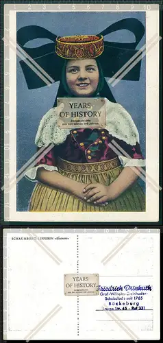 Orig. AK Portrait Lipperin Detmold Schaumburg Lippe Bückeburg Minden 