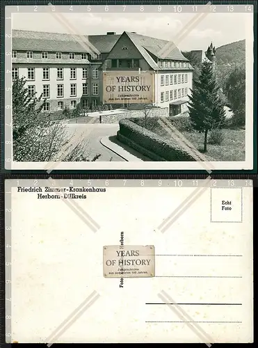 Orig. Foto AK Herborn Lahn-Dill-Kreis Friedrich Zimmer Krankenhaus