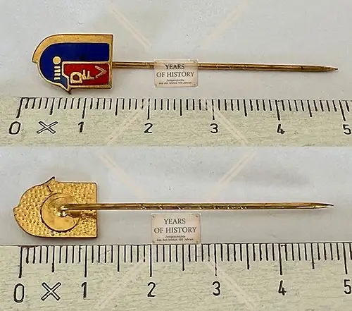 Alte Anstecknadel Pin Deutsche Feuerwehrverband e. V. DFV Abzeichen Emaille