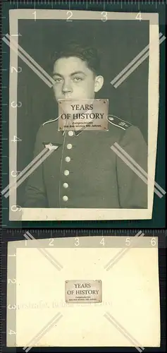 Orig. Foto Portrait Porträt Soldat in Uniform Einheit siehe Schulterklappe
