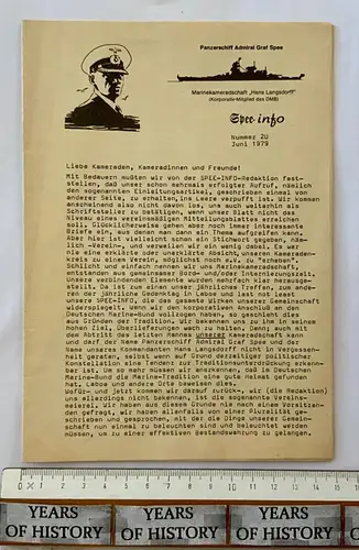 Heft Spee info Nr. 2U Juni 1979 Panzerschiff Admiral Graf Spee Hans Langsdorff