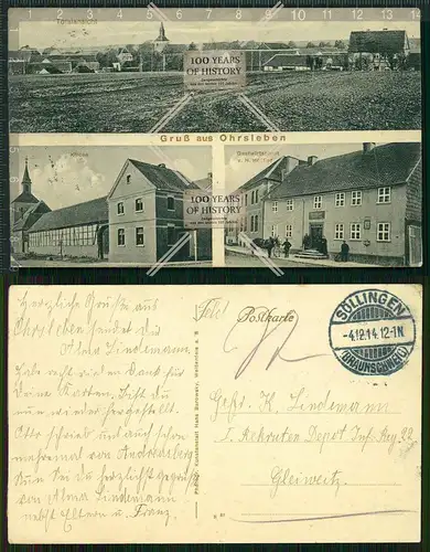 Orig. AK Ohrsleben Söllingen bei Helmstedt gel. 1914