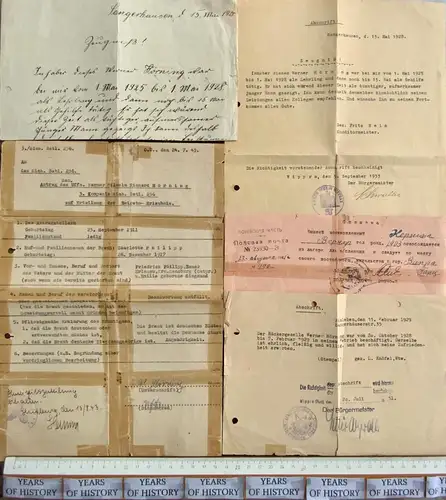 Dokumente 1928-43 Bäckermeister und Soldat Werner Hörning Wippra Sangerhausen