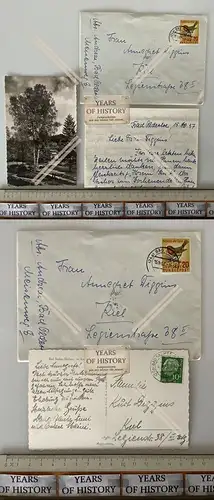 Brief und Postkarte Bad Sachsa an A. u. Kurt Diggins U 458 u Graf Spee