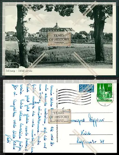 AK an A. u. Kurt Diggins Kdt. U 458 Schloss Gottorf in Schleswig 