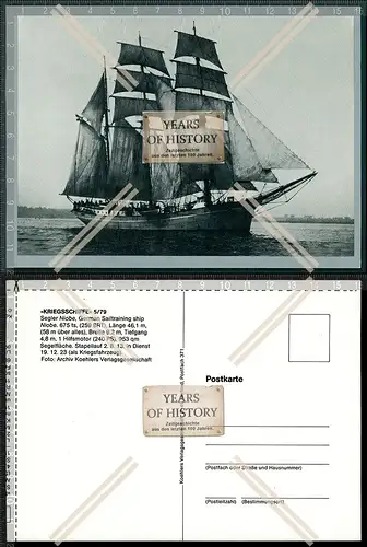 Postkarte Segelschulschiff Niobe Schulschiff der Reichsmarine