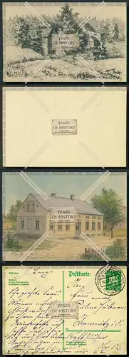 Orig. AK 2x Ganzsache Oybin Lausitz gel. 1927 und Karte mit Zeichnung