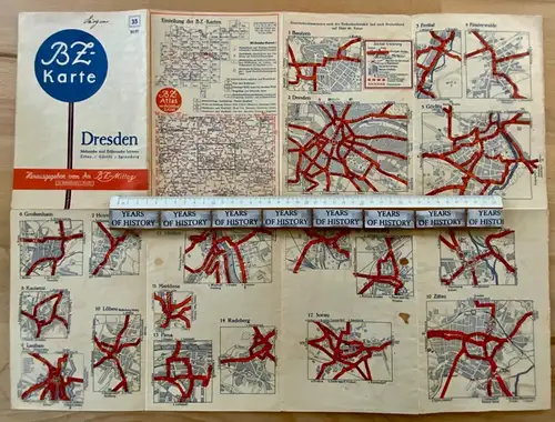 BZ-Karte 35 Dresden Sächsische Böhmische Schweiz Zittau Görlitz Spremberg