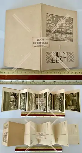 Leporello Postkarten Album 9 AK Reval Tallinn Estland 1914-18