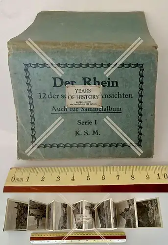 Leporello Leporello 12 Ansichten 1939 der Rhein Mainz Dampfer Bingen Kaub Ehren