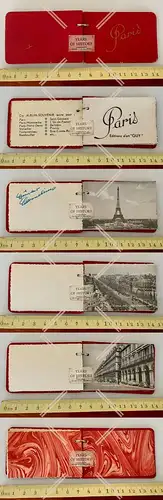 Kleines Ringbuch 7x5 cm mit 17 Fotos von Paris Frankreich 1940