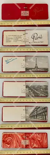 Kleines Ringbuch 7x5 cm mit 17 Fotos von Paris Frankreich 1940 